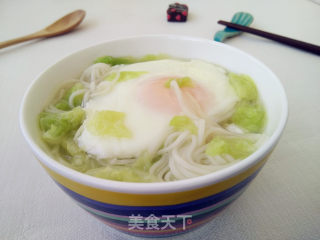 大白菜尾鸡蛋面汤的做法步骤：7
