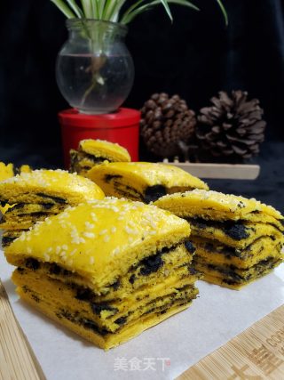 南瓜黑芝麻千层的做法步骤：15