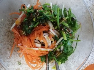 响油海鲜菇胡萝卜的做法步骤：6