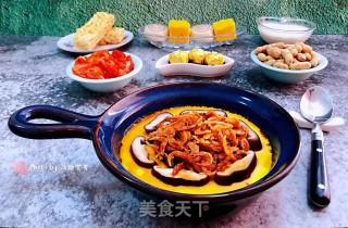 香菇磷虾鸡蛋羹的做法步骤：15