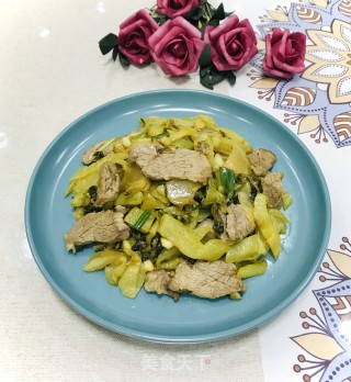 酸菜炒瘦肉的做法步骤：8