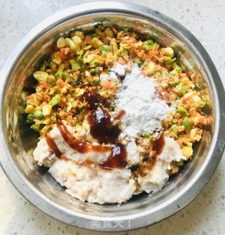 彩蔬蒸饺的做法步骤：5