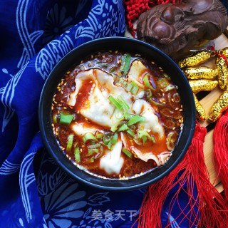 红油酸汤牛肉水饺的做法步骤：7