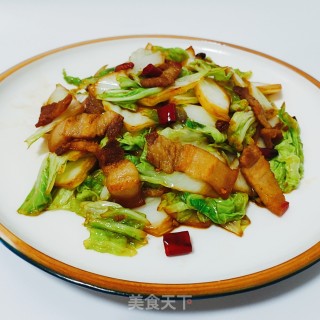 五花肉炒白菜的做法步骤：1