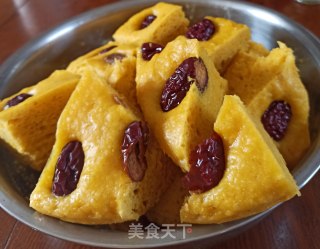 小米南瓜红枣发糕的做法步骤：12