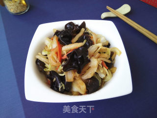 黑木耳烧白菜的做法步骤：8