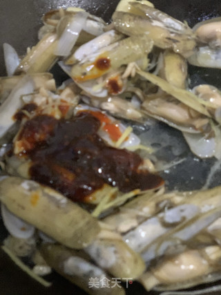 香辣炒蛏子的做法步骤：5