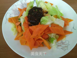 圆白菜拌胡萝卜的做法步骤：5