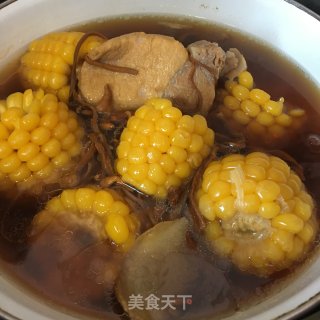 玉米虫草花煲排骨的做法步骤：8