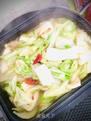 白菜炖宽粉的做法步骤：10