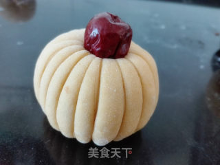 南瓜豆沙包（一次发酵）的做法步骤：5