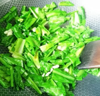 炒油麦菜的做法步骤：5