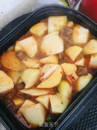 土豆烧牛肉的做法步骤：7