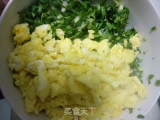 香菜葱花鸡蛋肉馅的做法步骤：7