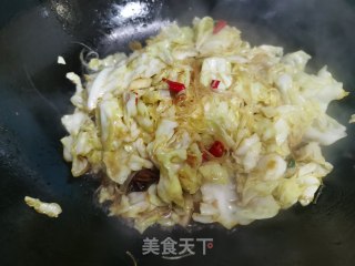 包菜炒粉丝的做法步骤：10