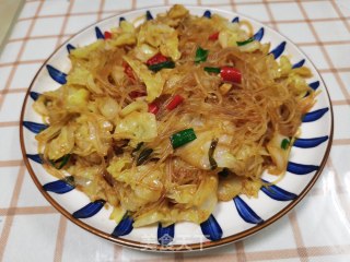 包菜炒粉丝的做法步骤：12