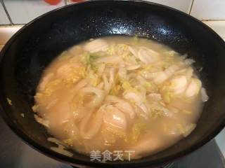 白菜肉丝炒年糕的做法步骤：7