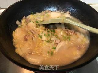 白菜肉丝炒年糕的做法步骤：9