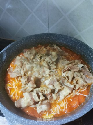番茄肥牛的做法步骤：7