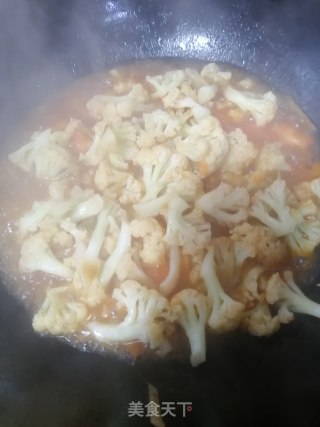 西红柿炒花菜的做法步骤：6