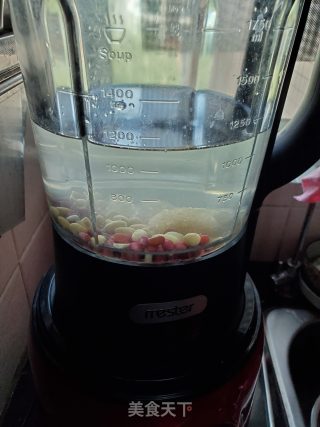 红豆营养豆浆的做法步骤：3