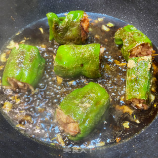 酱汁青椒火腿猪肉的做法步骤：8