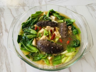 火麻油豆腐烧海参的做法步骤：5