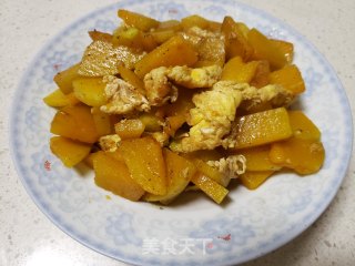 南瓜炒鸡蛋的做法步骤：4