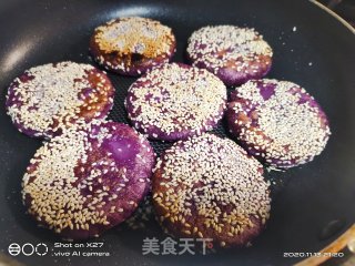 紫薯芝麻饼的做法步骤：6