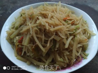 酸辣苤蓝丝的做法步骤：7