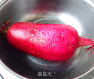 双色萝卜蘸酱的做法步骤：1