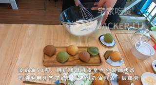三色栗子玛德琳，浓郁黄油香气，满满文艺气质，松软香甜小甜品。的做法步骤：16