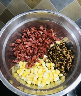 腊味糯米卷的做法步骤：6