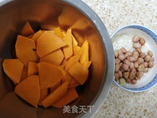 南瓜糯米花生米糊的做法步骤：3