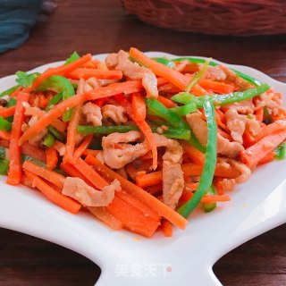 胡萝卜炒瘦肉的做法步骤：8