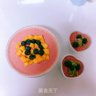 燕麦底樱花芒果慕斯蛋糕的做法步骤：15