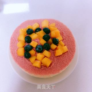 燕麦底樱花芒果慕斯蛋糕的做法步骤：17