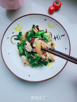 青口贝炒韭菜的做法步骤：15