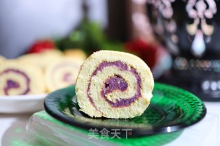 紫薯蛋糕卷的做法步骤：1