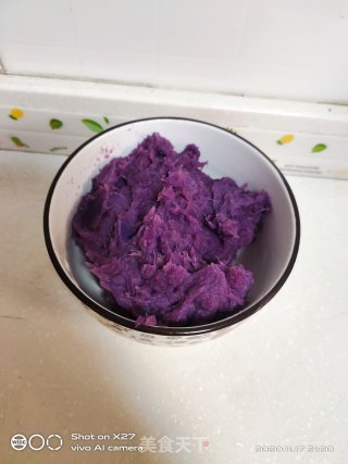 紫薯夹心面包的做法步骤：3