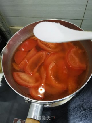 番茄肉丝蛋汤的做法步骤：4