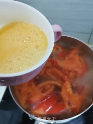 番茄肉丝蛋汤的做法步骤：6