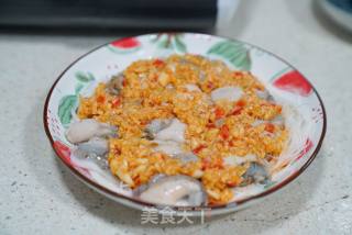 蒜蓉粉丝蒸蚝肉的做法步骤：7