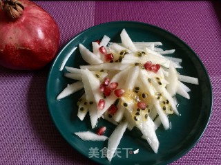 百香果柠檬蜜拌雪梨的做法步骤：8