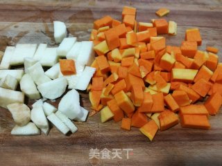 南瓜山药小米糊的做法步骤：2