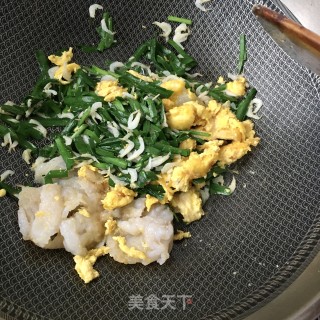 韭菜虾皮炒鹅蛋的做法步骤：14