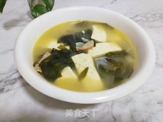 海带芽豆腐汤的做法步骤：8