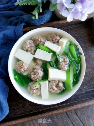 肉丸青菜豆腐汤的做法步骤：10
