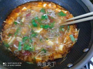 番茄豆腐肥牛汤的做法步骤：9