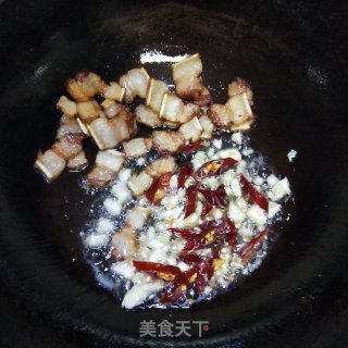 腊肉炒花菜的做法步骤：5